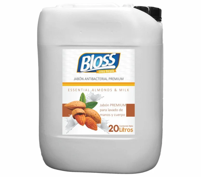 BLOSS JABÓN LIQUIDO 20 LTS ALMONDS & MILK LINEA DORADA