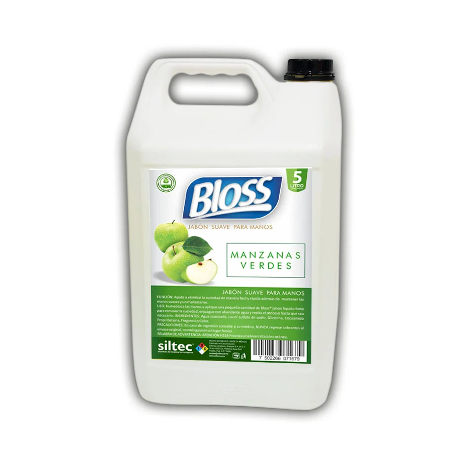 BLOSS 5 LTS MANZANAS VERDES JABÓN LÍQUIDO P/MANOS