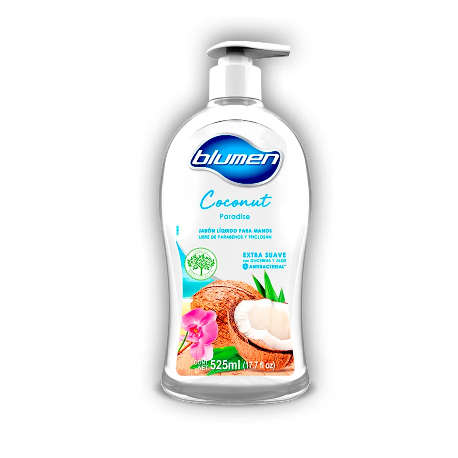 BLUMEN JABÓN LÍQUIDO P/MANOS 525 ML AROMA COCONUT PARADISE
