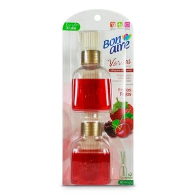 Ambientador Bonaire Varitas 80 ml Frutos Rojos x 2 Oferta