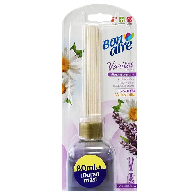 Ambientador Bonaire Varitas 80 ml Lavanda Manzanilla