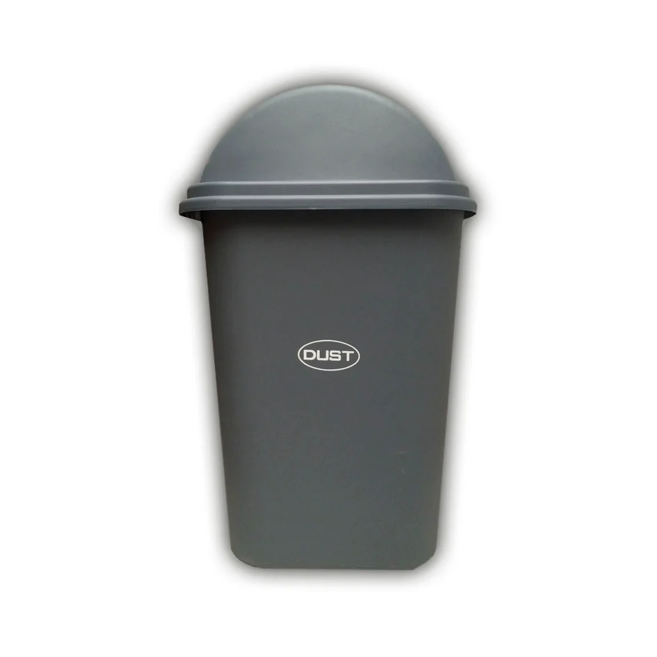 BOTE DE 24 LTS COLOR GRIS CON TAPA BALANCIN 40 X 29.5 X 27