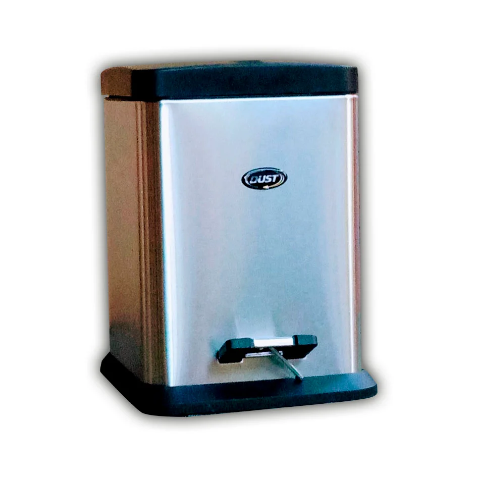 Bote PEDAL Silver inoxidable 12 lts. Liner interior. 24x28x40 cm