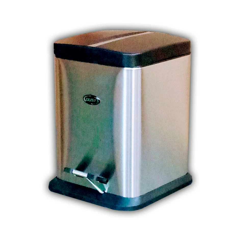 Bote PEDAL Silver inoxidable 6 lts. Liner interior. 24x21x29 cm