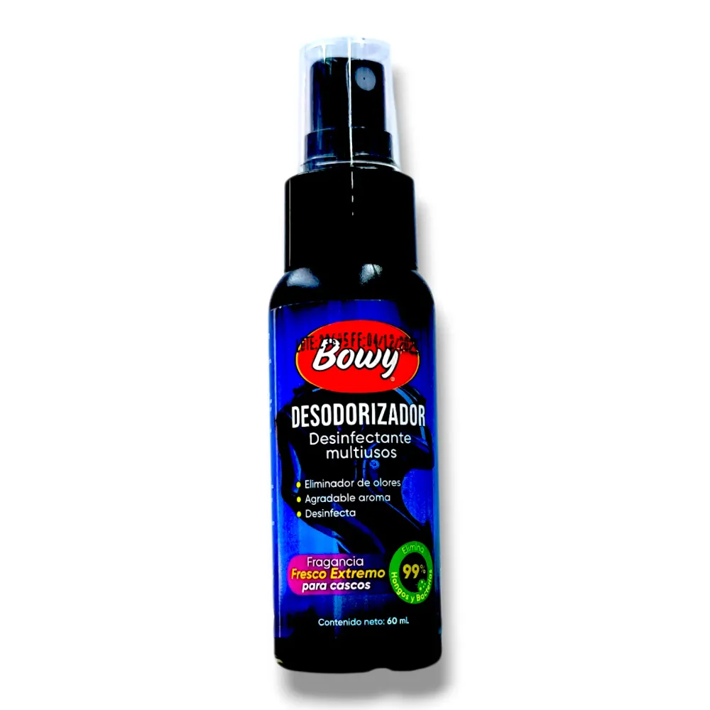 Desodorizador Desinfectante Multiusos Para Cascos 60 ml Bowy