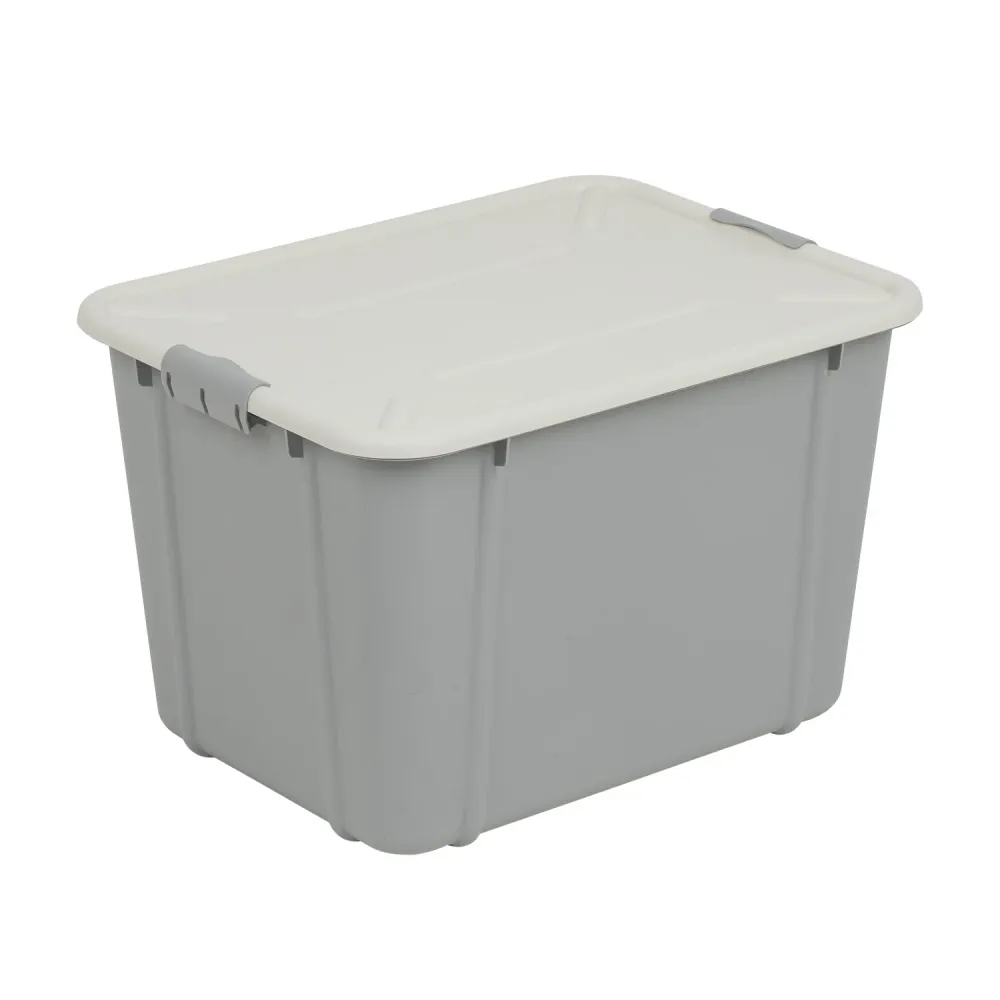 BranQ Velur 30L Contenedor de almacenamiento con tapa gris claro