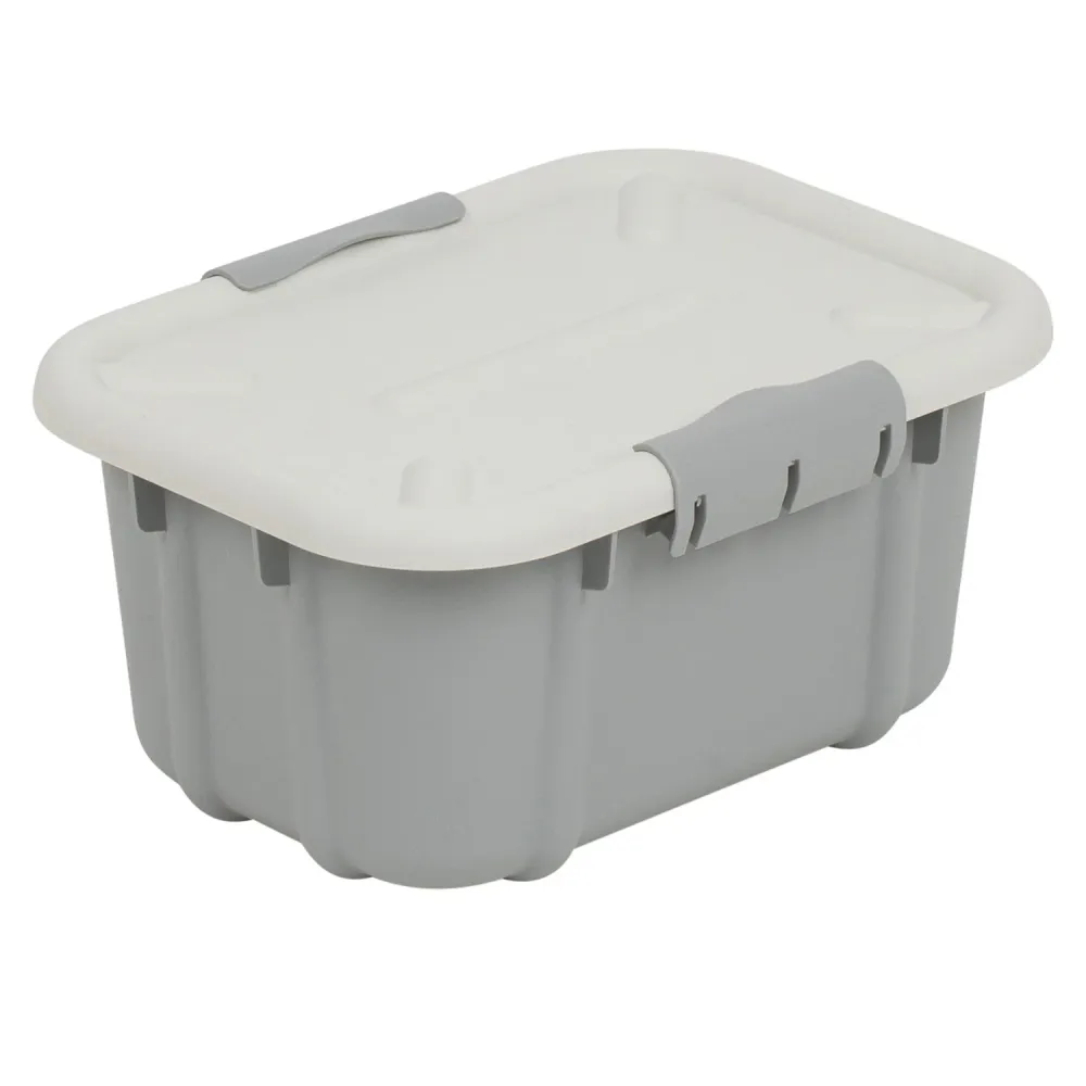 BranQ Velur 3.6L Contenedor de almacenamiento con tapa gris claro