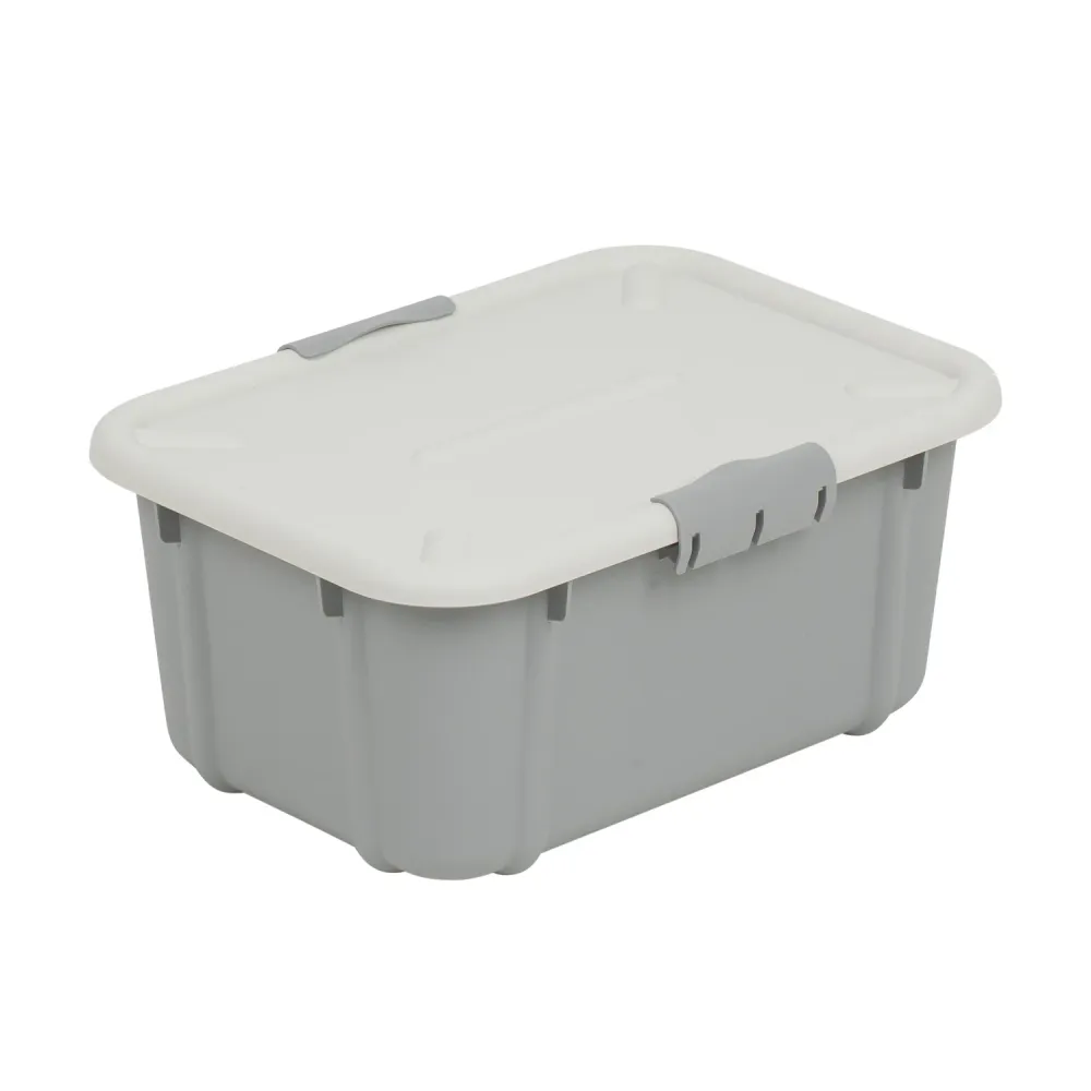 BranQ Velur 8L contenedor de almacenamiento con tapa gris claro