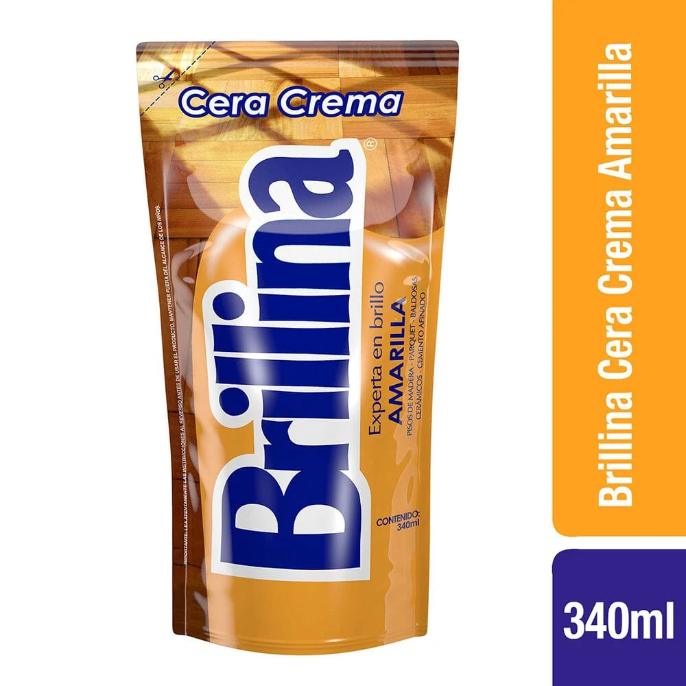 Cera Crema Doypack Amarilla 340 Ml BRILLINA