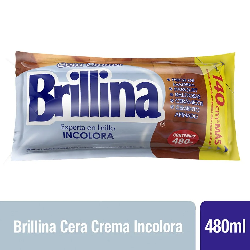 Cera Crema Sachet Incolora 480 Ml BRILLINA