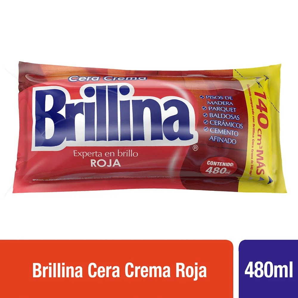 Cera Crema Sachet Roja 480 Ml BRILLINA