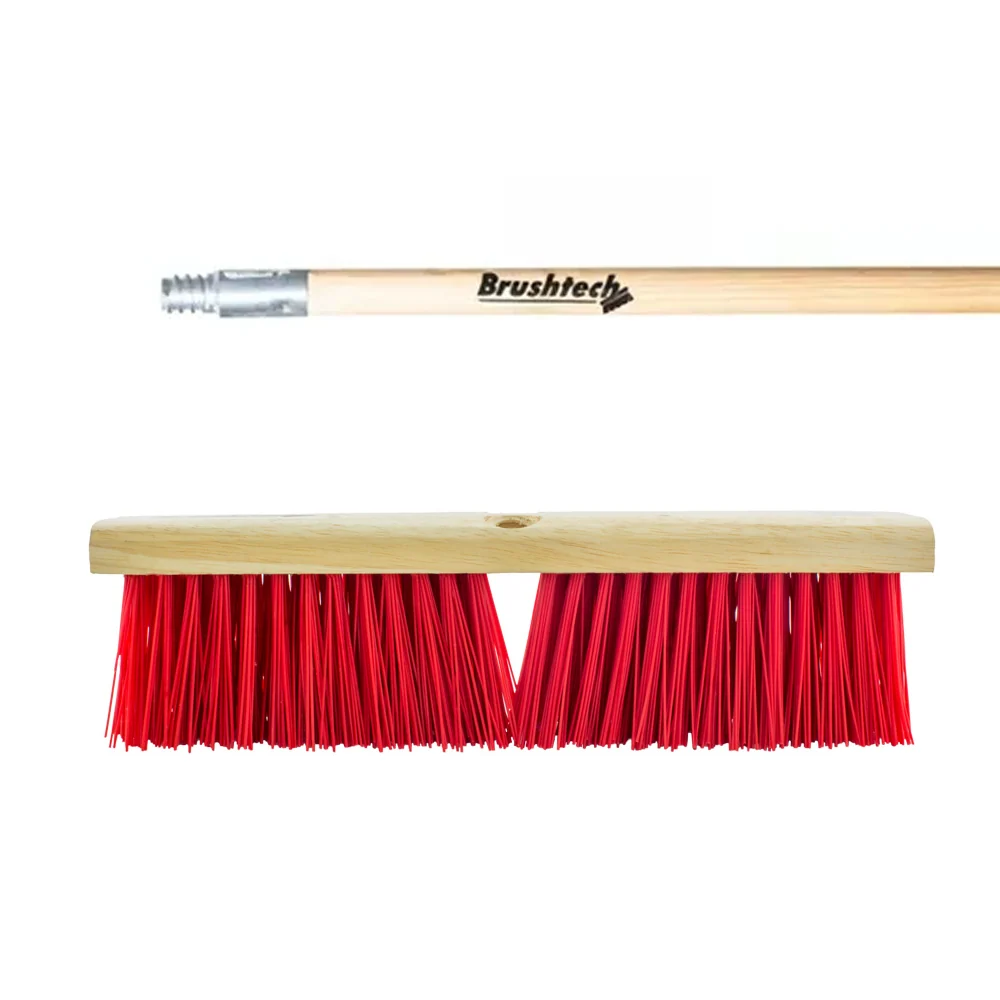 Cepillo De Polipropileno De 18" C/ Baston Madera BRUSHTECH