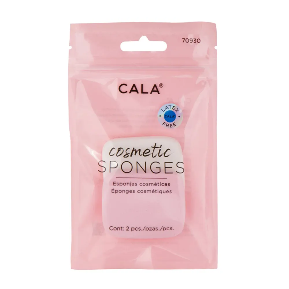 ESPONJAS CUADRADAS PARA MAQUILLAJE SIN LÁTEX 2 PIEZAS - CALA