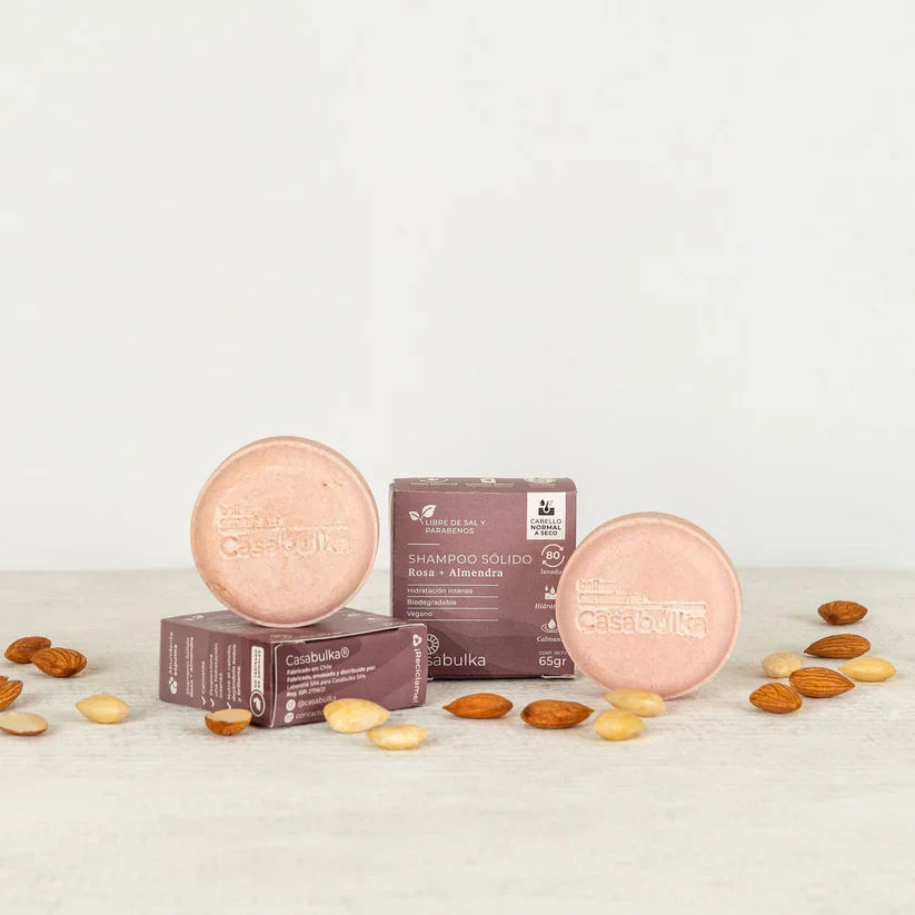 Shampoo Sólido Rosa y Almendra CasaBulka