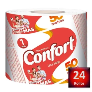 Papel Higiénico una Hoja Confort 24 x 50 Mts Casanova