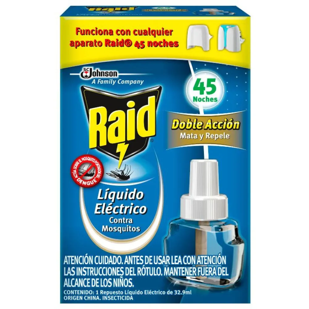 Repuesto Liquido Electrico Mosquitos Y Zancudos 45 Noches Raid Casanova