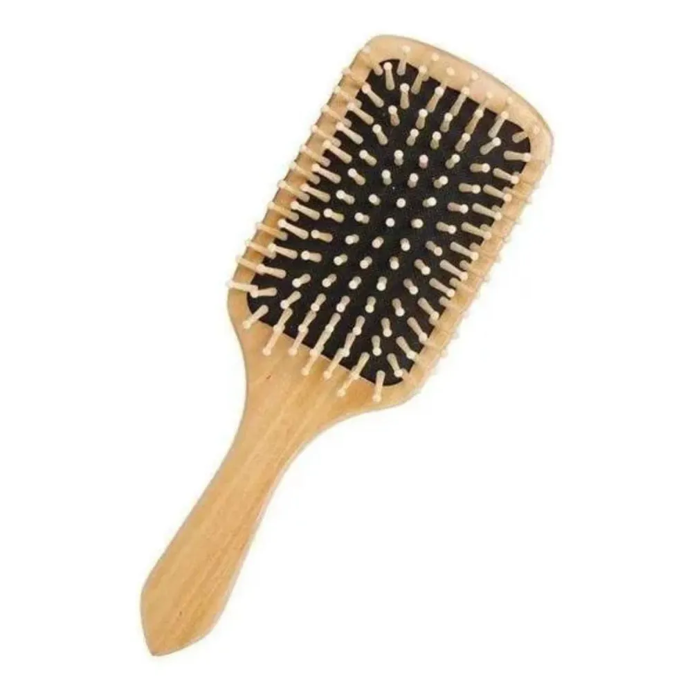 Cepillo Cabello Ecológico Masajeador Bambú