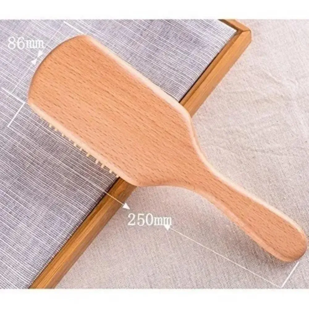 Cepillo Cabello Ecológico Masajeador Bambú