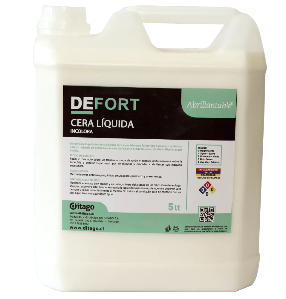 DF CERA INCOLORA ABRILLANTABLE 5 LT