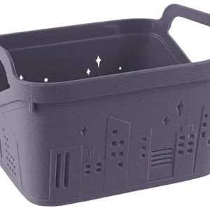 Cesta Organizadora Plástica 26,5x17,5x17cm Gris