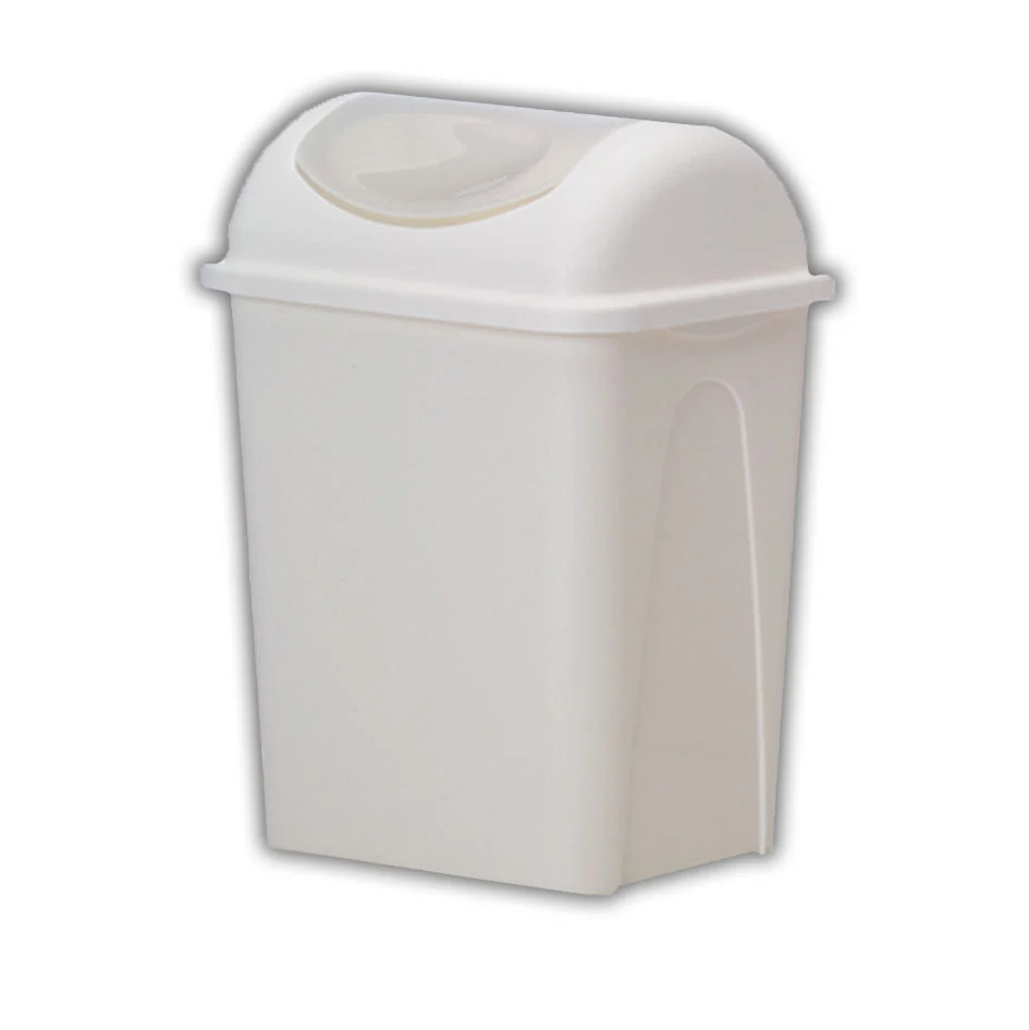 Cesto balancín 17 lt /4.49 gl Blanco y tapa Traslucida