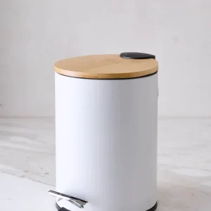 CESTO DE BASURA WHITE & BAMBÚ 3L