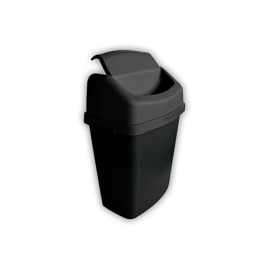 Cesto Papelero 7 lts Balancin Rectagular Negro Mini