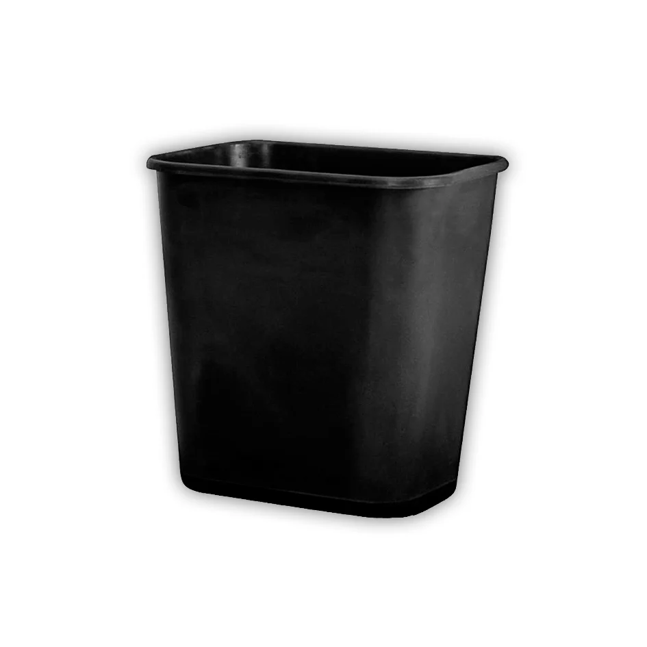 Cesto Papelero 13 lts Negro S/tapa rectagular Chico