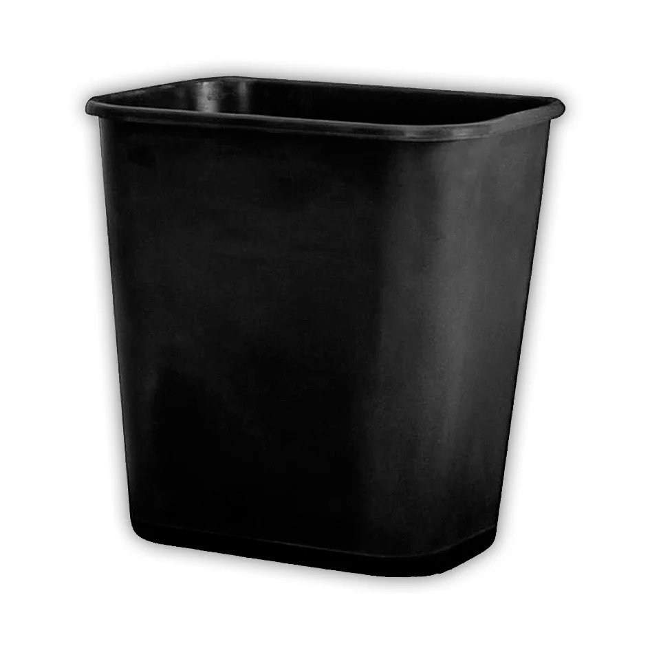 Cesto Papelero 47 lts Negro S/tapa rectagular Grande
