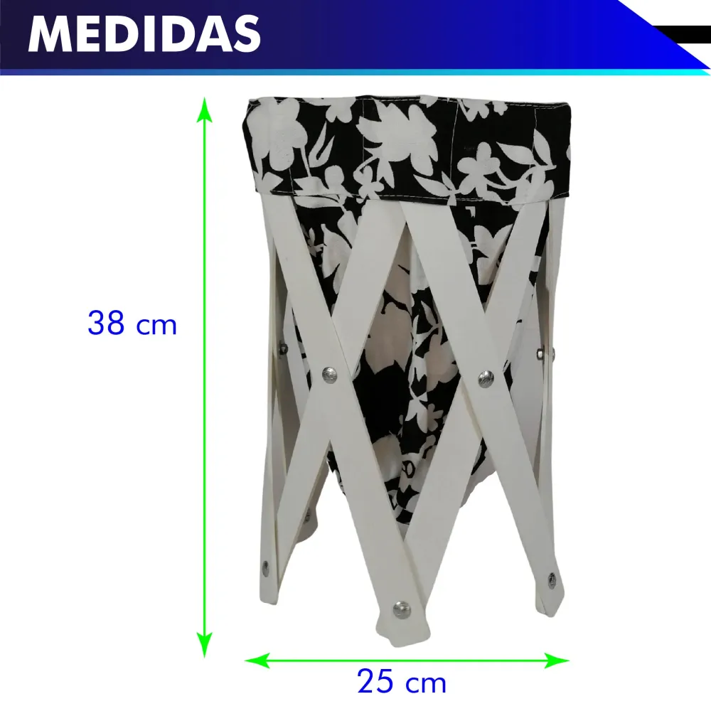 Canasta (cesto) chico para ropa multiusos de lona lavable CHIC-FANTASY
