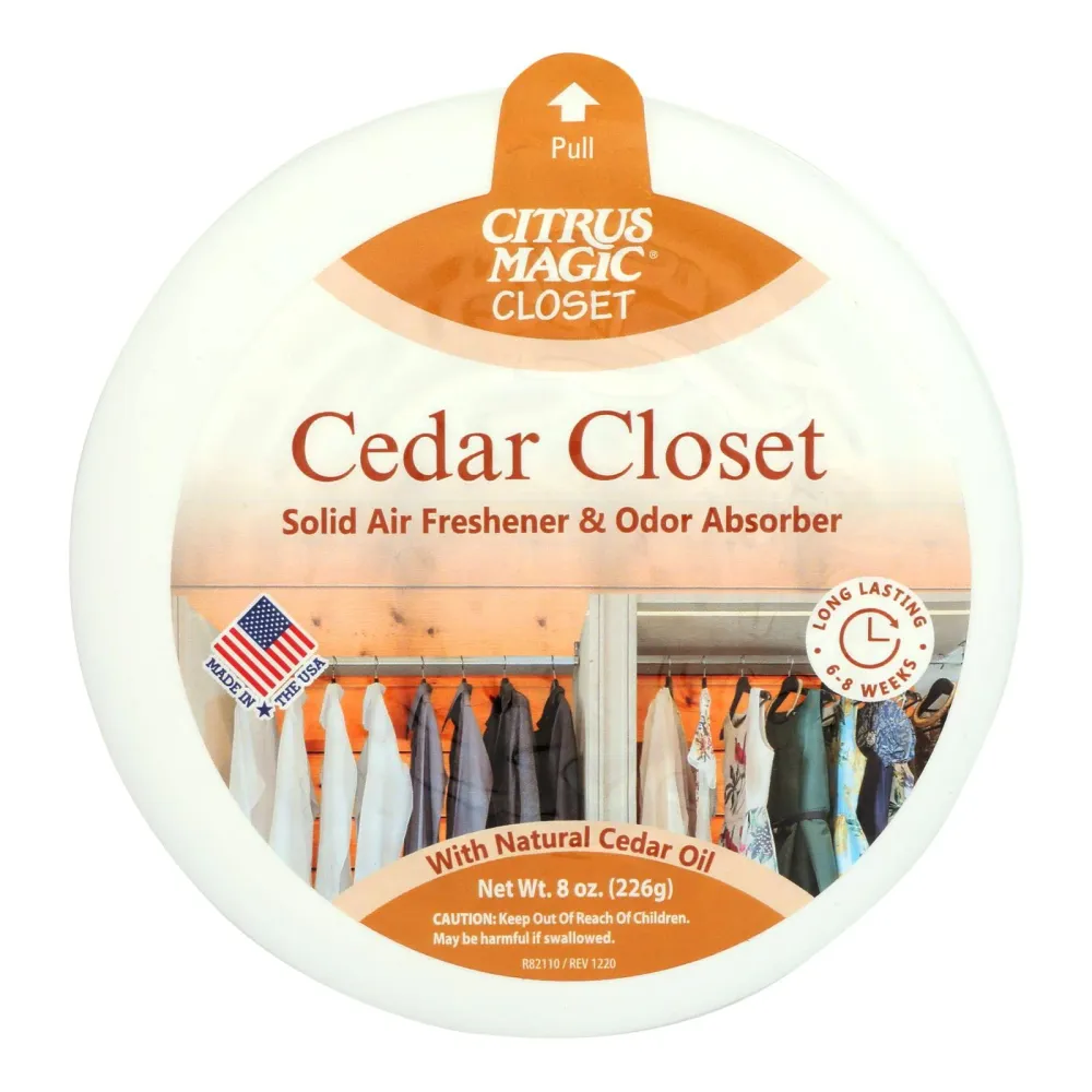 Ambientador sólido Citrus Magic Cedar Magic - Caja de 6 - 8 oz (paquete de 6)