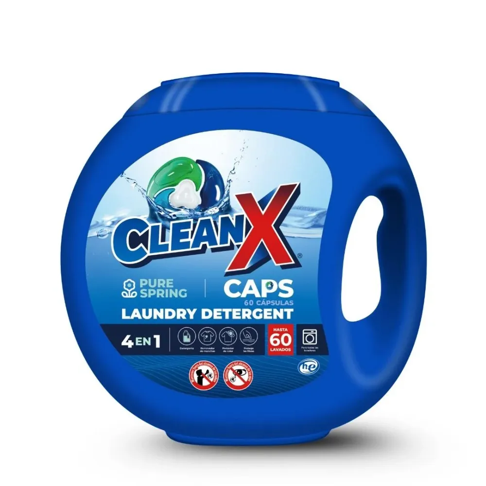 Detergente en Cápsulas CleanX 60 Un