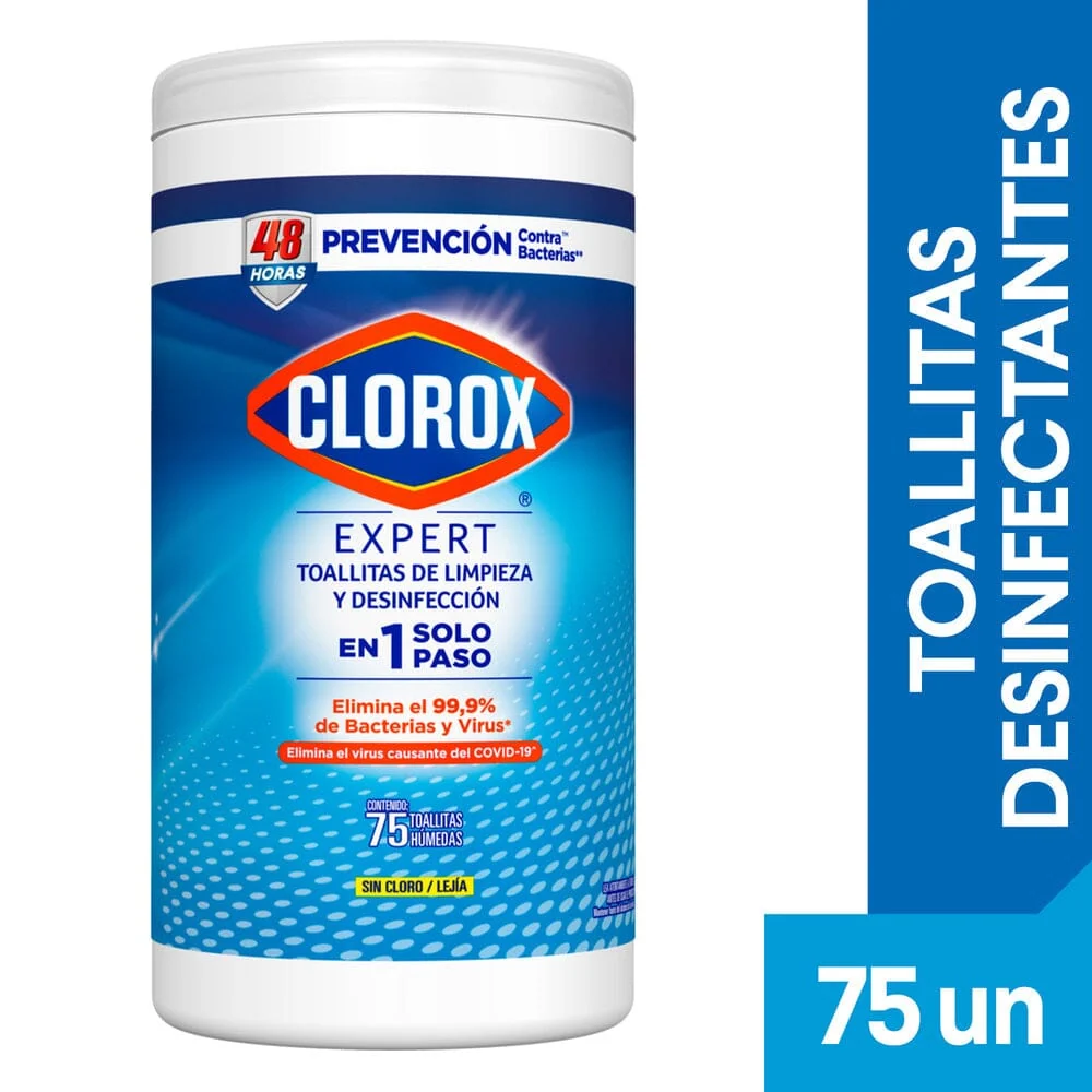 Toallitas Desinfectante Frasco 75 Un CLOROX