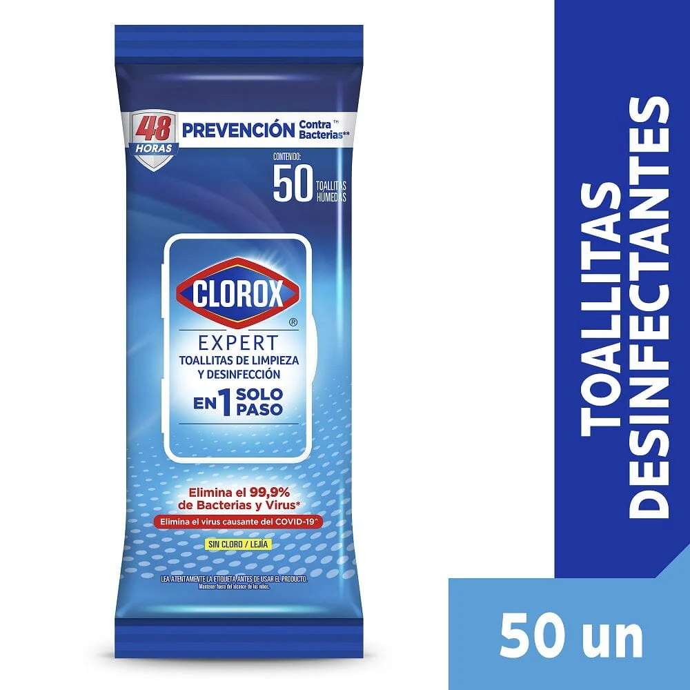 Toallitas Desinfectantes Expert Flowpack 50 Un CLOROX