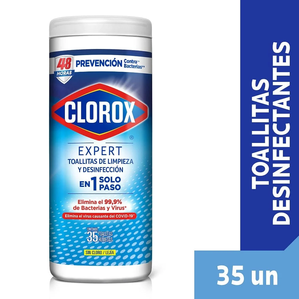 Toallitas Desinfectantes Frasco 35 Un CLOROX