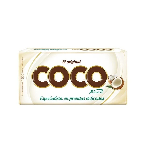 Jabon Barra Coco Varela 180gr