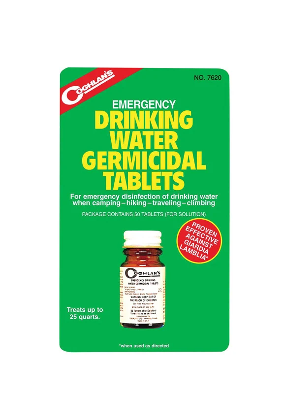 Tabletas para agua potable Coghlan's (paquete de 50) - Oferta de la semana