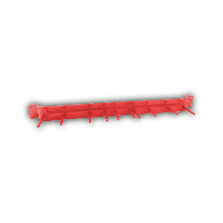 COLGADOR DE ALUMINIO P/10 HERRAMIENTAS EN COLOR ROJO
