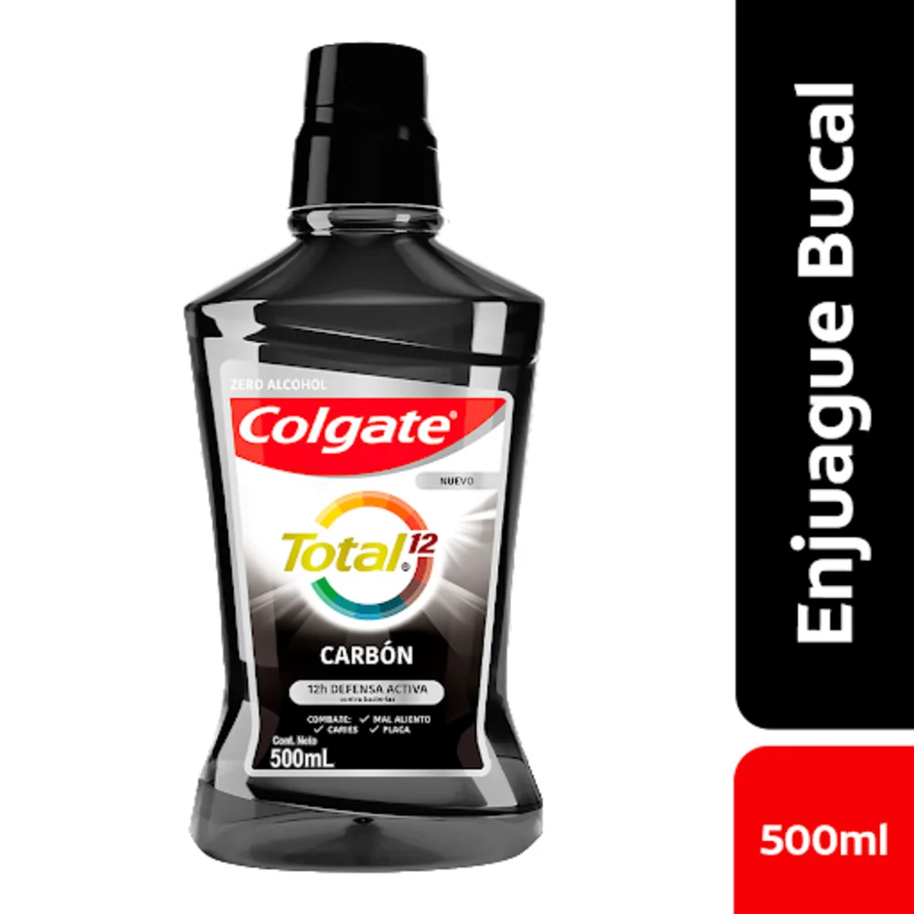 Enjuague Bucal Colgate Total Carbón Prevención Activa 500ml