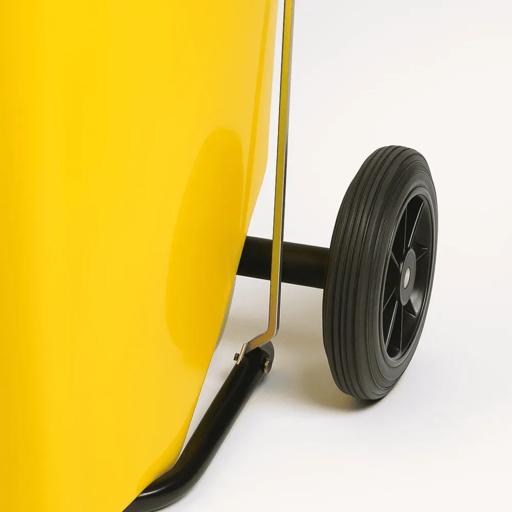 Contenedor Bolton color Amarillo con Pedal Metálico de 120 Litros