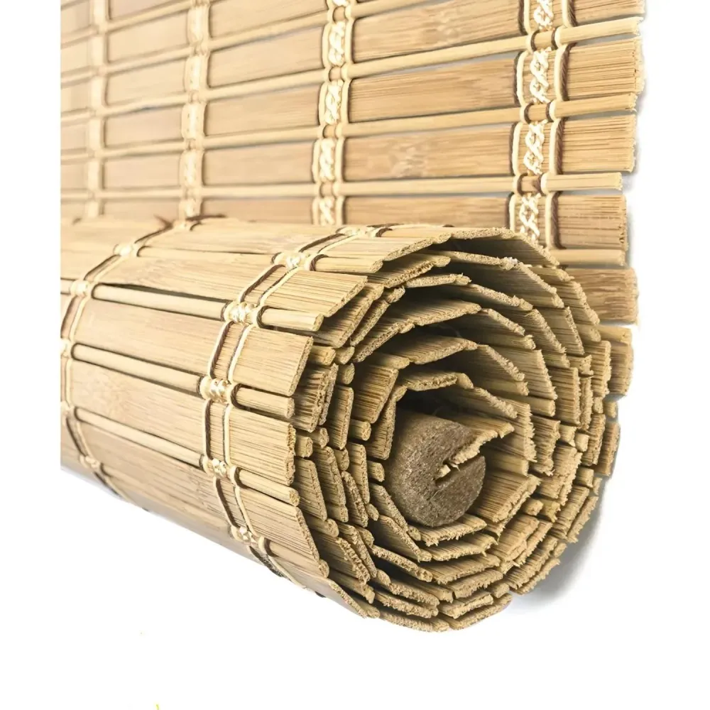 Cortina Persiana Roller Enrollable 120x150 CM Bambú Marrón Claro