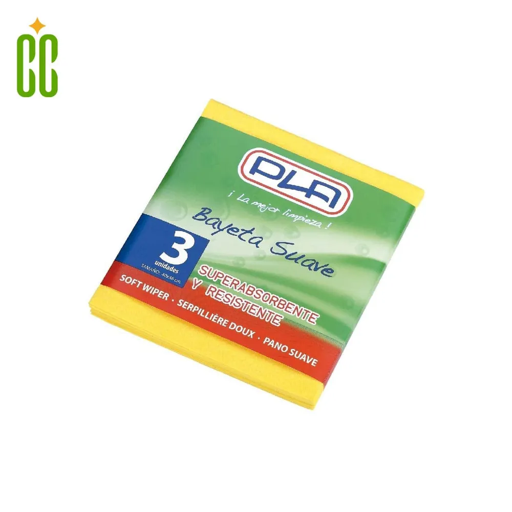 Bayeta Suave Amarilla, 3 unidades Cosmo Cosmetics