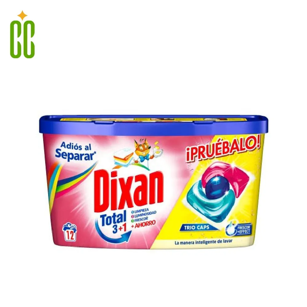 Dixan Detergente Trio Caps Adiós al Separar Cápsulas 12UD Cosmo Cosmetics