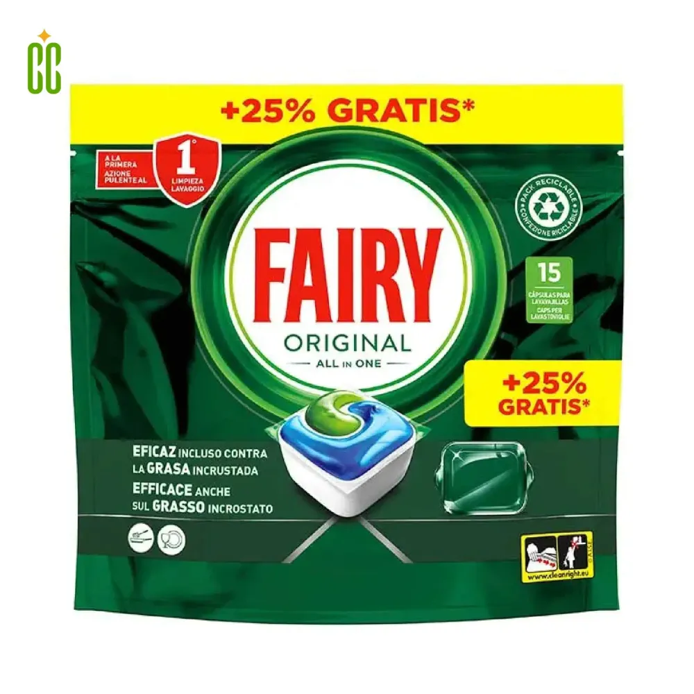 Fairy Lavavajillas Original All One 15 Capsulas, 203g Cosmo Cosmetics