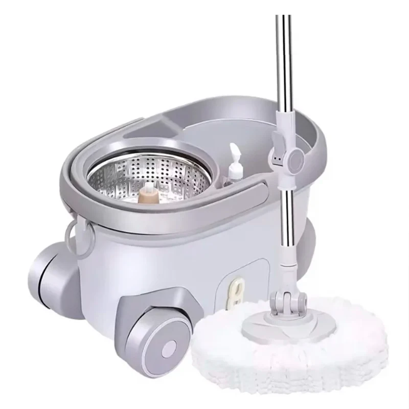 Cubo de Trapeador Universal Balde Acero Centrifugo con Mopa