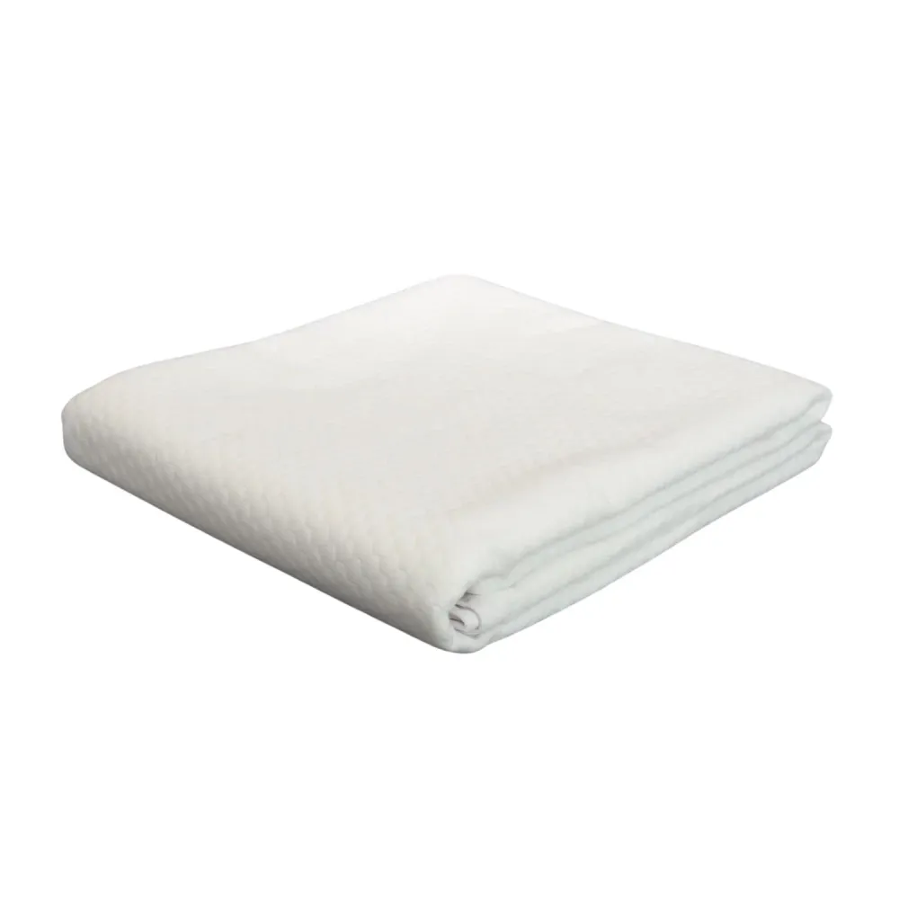 Cubre Colchon Impermeable 1.5 Plaza Bambú Blanco
