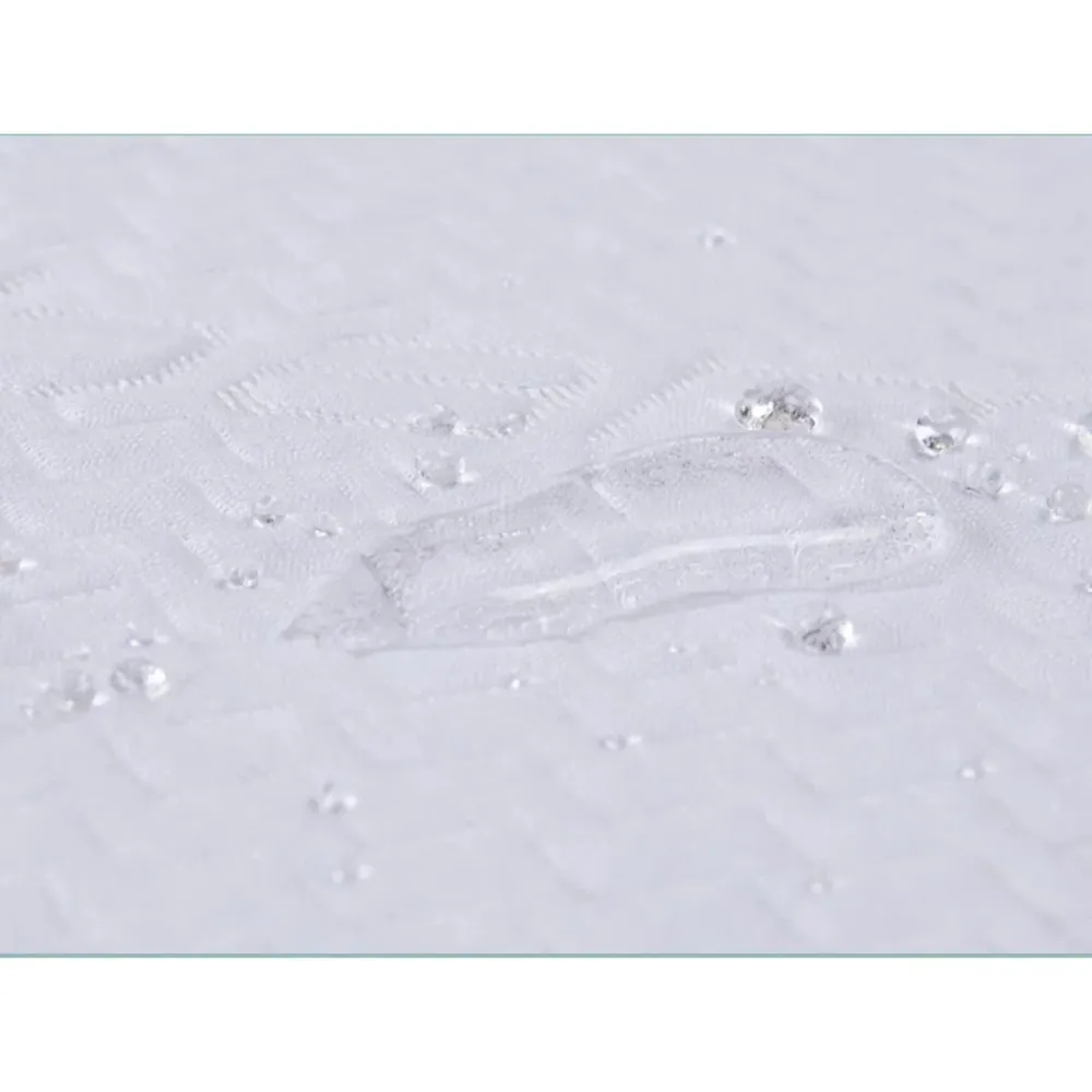 Cubre Colchon Impermeable 1.5 Plaza Bambú Blanco