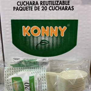 CUCHARA PLASTICO 20uds KONI REUTILIZABLE