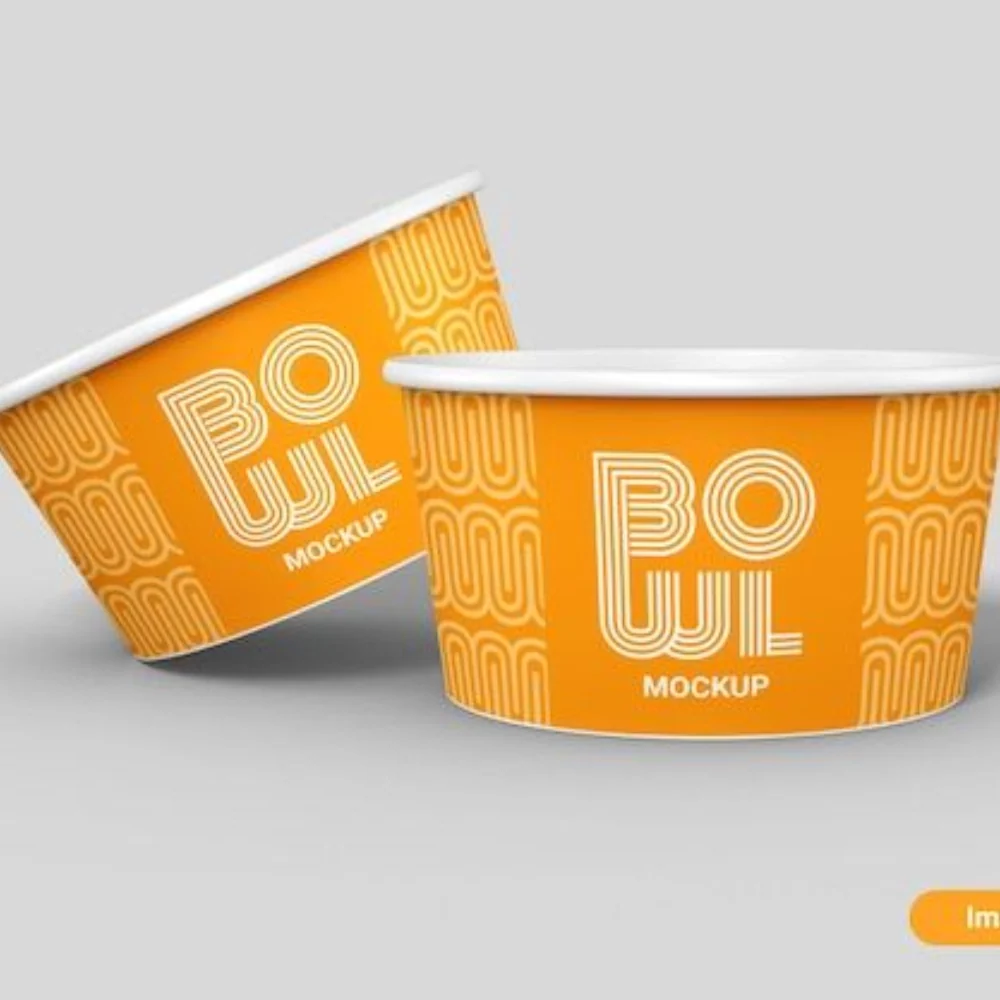 Cuencos de sopa caliente de la taza de la comida del papel de Kraft respetuoso del medio ambiente de la fuente de la fábri...