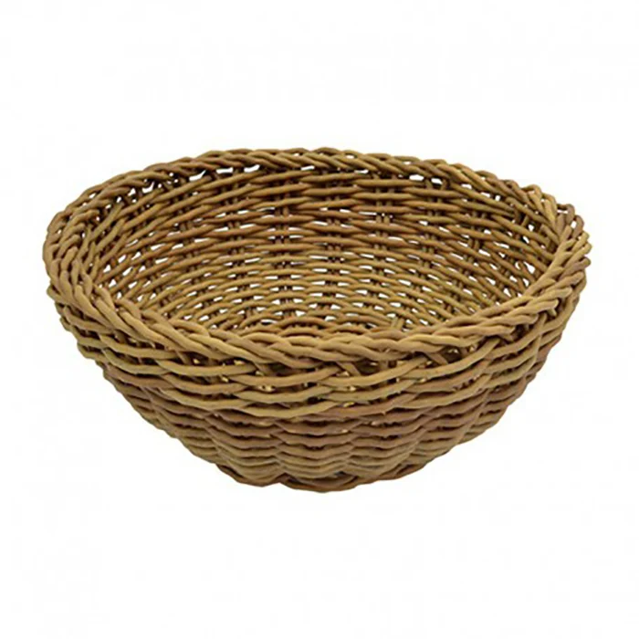 Canasta Redonda Conica Tipo Ratan Natural 23X8 Cm Polipropileno Dalebrook